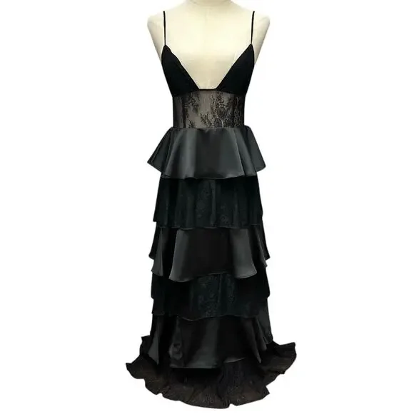 chinese dress ladies Lace Panel Corset Midi Dress  WeWoreWhat